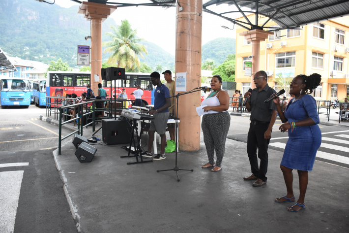 Mervin Aglae brings cheer to commuters