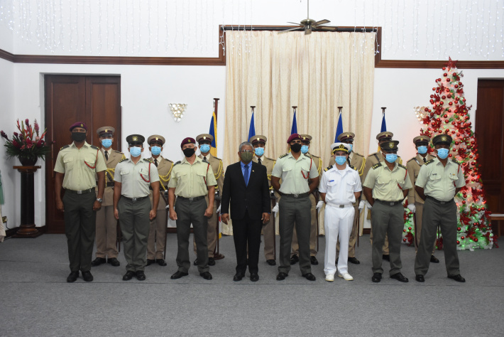 President Ramkalawan promotes and commissions SPDF officers