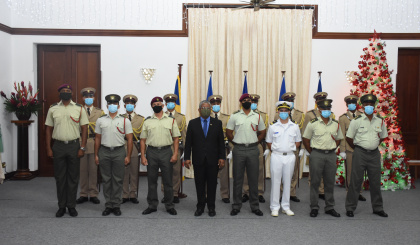 President Ramkalawan promotes and commissions SPDF officers