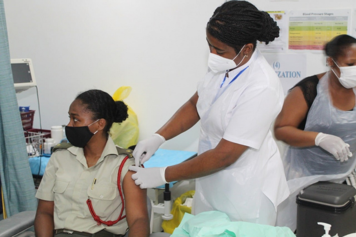 Military personnel get first Covid-19 vaccine jabs