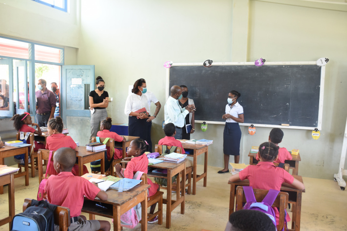 Education minister visits schools