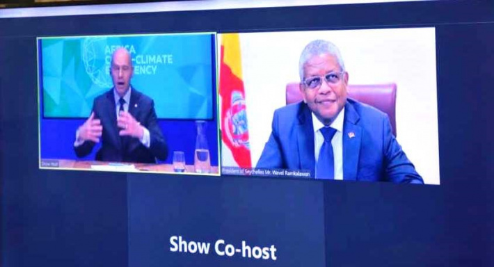 President Ramkalawan takes part in virtual leaders' dialogue on the African Covid-Climate Emergency