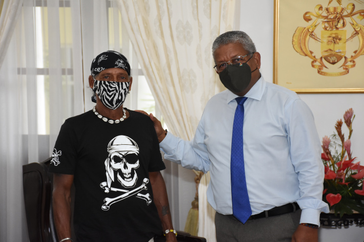 President Ramkalawan meets with dream chaser Paul ‘Fisher’ D’Offay