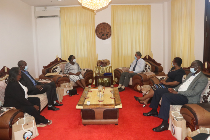 Ugandan Parliament team meet Speaker and Seychelles PAN African delegation