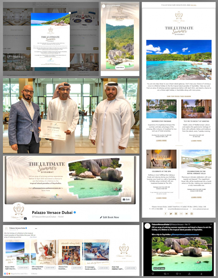 Seychelles features on Palazzo Versace Dubai’s E-Gift platform