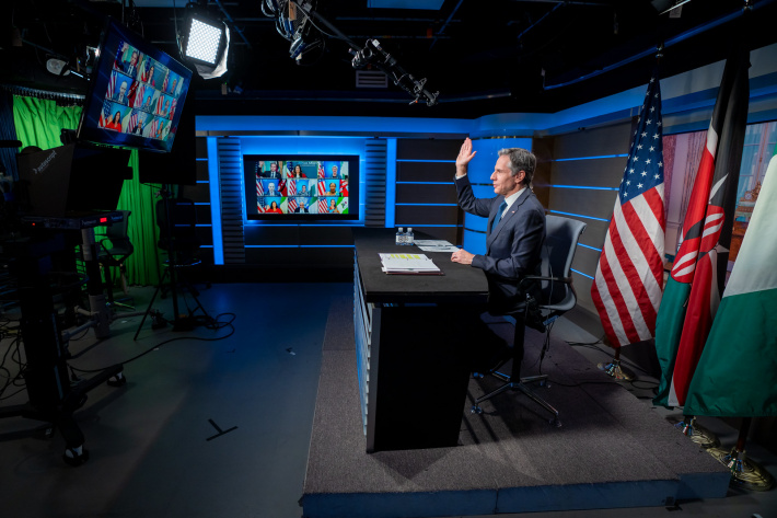 Secretary of State Antony J. Blinken embarks on his first virtual trip to Africa