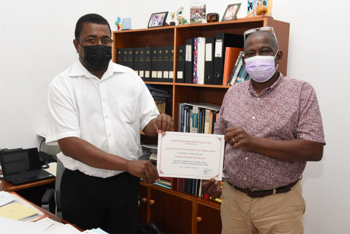 United Workers Seychelles certified as official trade union