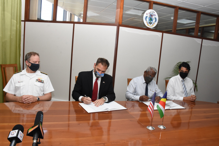 US and Seychelles sign first bilateral maritime law enforcement agreement