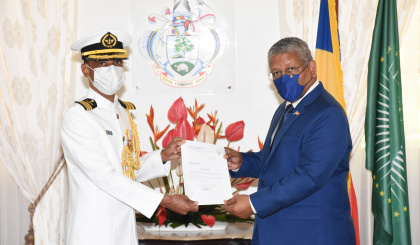 Lieutenant Colonel Attala receives instrument of appointmentas new SCG commander