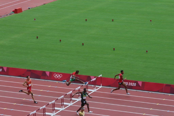 XXXII Olympiad     Azemia performs below usual high standard in 400m hurdles