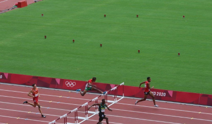 XXXII Olympiad     Azemia performs below usual high standard in 400m hurdles