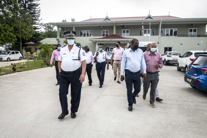 Defence and security committee members visit police, fire and rescue stations on Praslin and La Digue