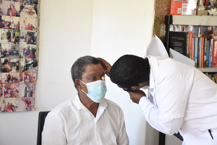 Free eye screening campaign in homes for the elderly     50% of the target  group covered     By Laura Pillay