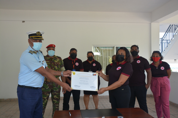 SPDF hands over jeep to the Red Cross