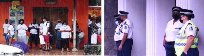 Protesters defy order not to assemble