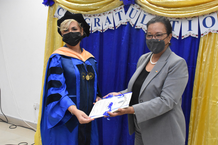 Symbolic hand over of doctoral degree