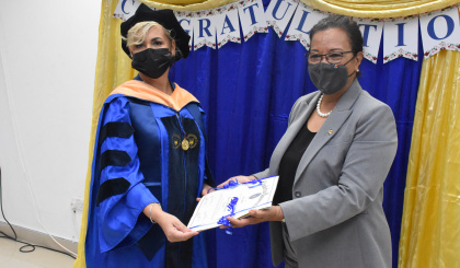 Symbolic hand over of doctoral degree