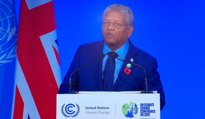 President Wavel Ramkalawan addresses United Nations Climate Change Conference of the Parties (COP26) in Glasgow