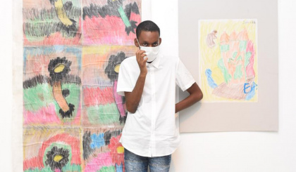 Autistic artist Patrick Alexis exhibits first art works collection