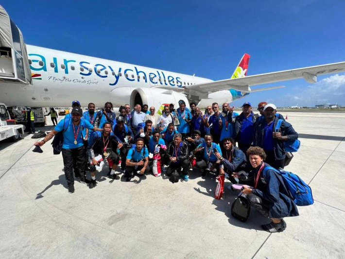 Air Seychelles proudly flies Seychellois champions home