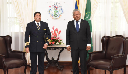 Seychellois pilot working with Emirates welcomed at State House