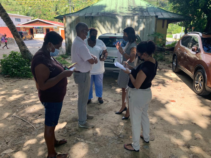 Minister Devika Vidot conducts site visits at Anse Boileau to discuss business project proposals