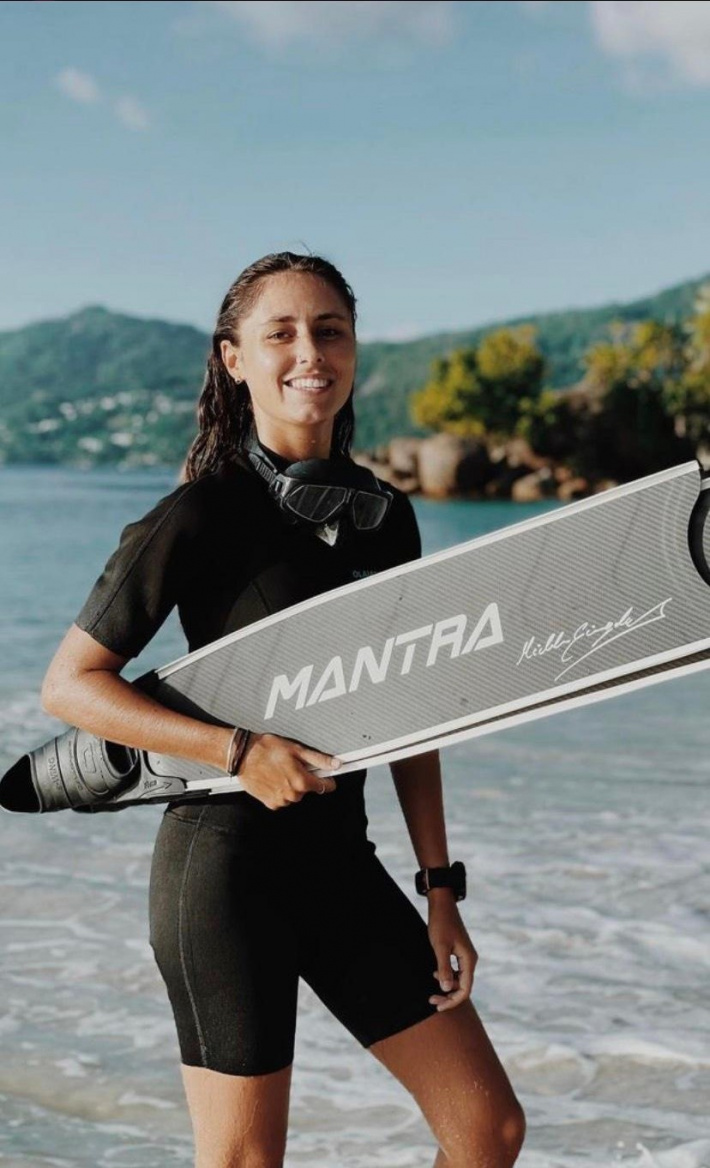 Sophie Perolari first Seychellois free-diving instructor