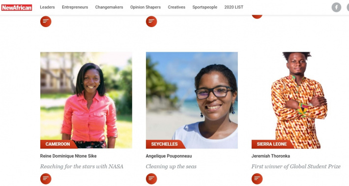 Seychellois Angelique Pouponneau among 100 most influential Africans of 2021