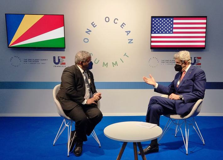 President Ramkalawan holds talks with US Special Presidential Envoy for Climate, John Kerry