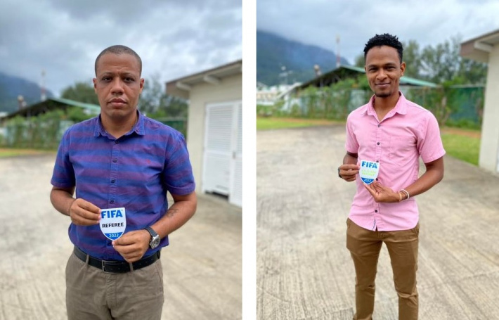 Football - Local referees receive Fifa badges