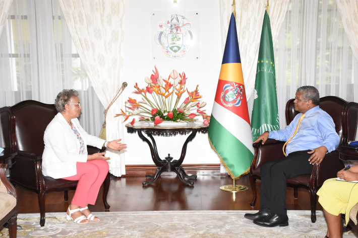 President Ramkalawan welcomes Seychellois member of French Parliament to State House   