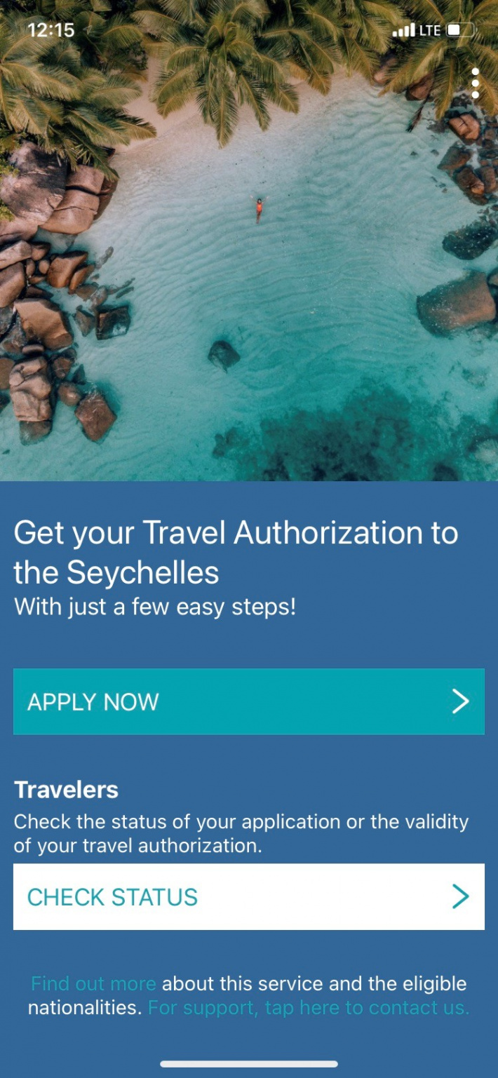 the seychelles islands travel authorization price