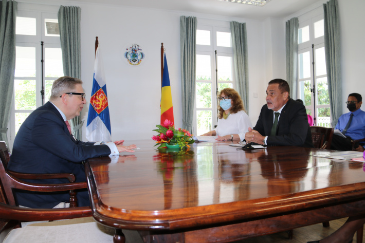 Ambassador of Finland pays courtesy call on Seychelles Foreign minister   