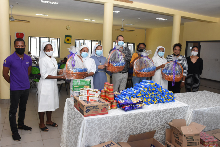 Children in homes received sweets for Easter celebrations   