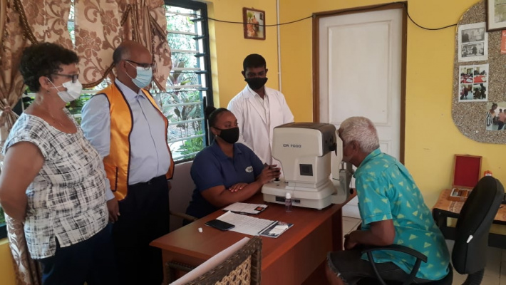 Lions of Seychelles conduct fifth free eye screening at Au Cap home for the elderly