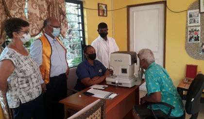 Lions of Seychelles conduct fifth free eye screening at Au Cap home for the elderly