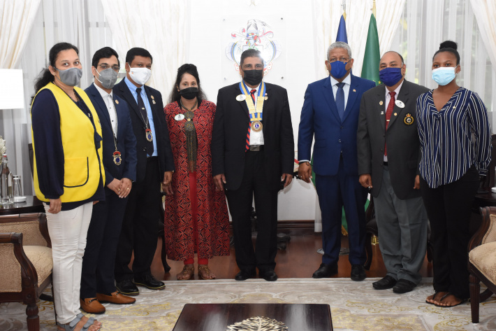 Lions Club International District Governor 411A calls on President Ramkalawan