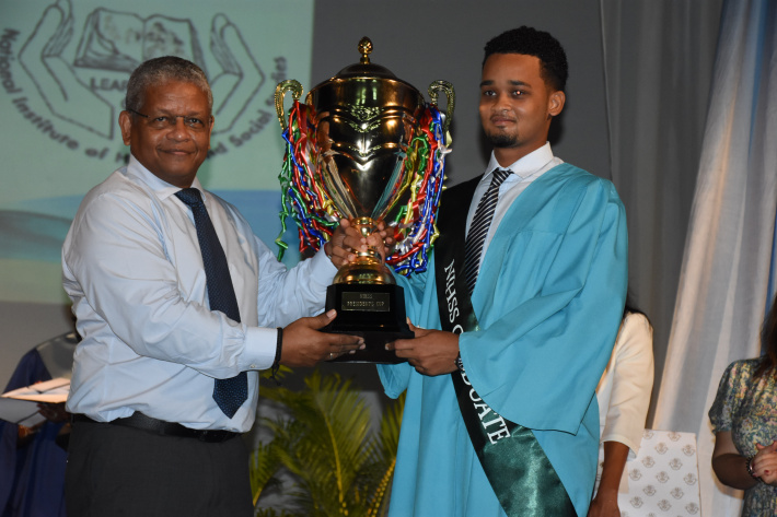 National Institute of Health and Social Studies (NIHSS) graduation ceremony Curtis Poris clinches the President’s Cup