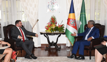 President Ramkalawan welcomes Swiss ambassador to State House