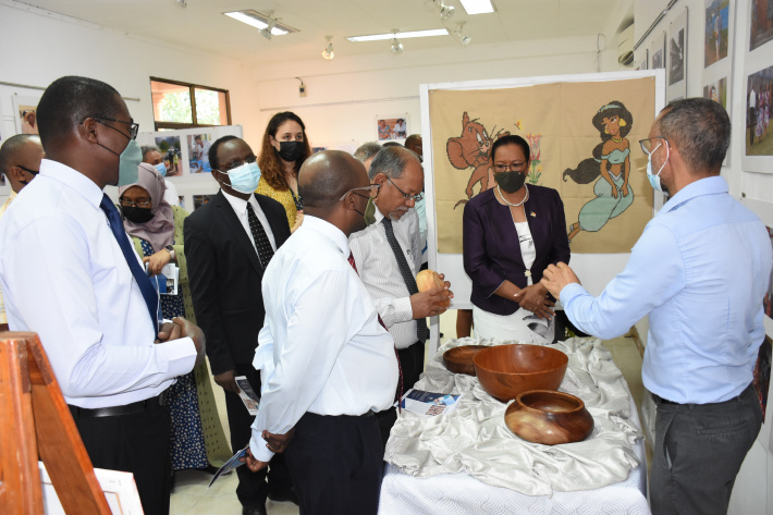 Health care workers display hidden talents through art exhibition