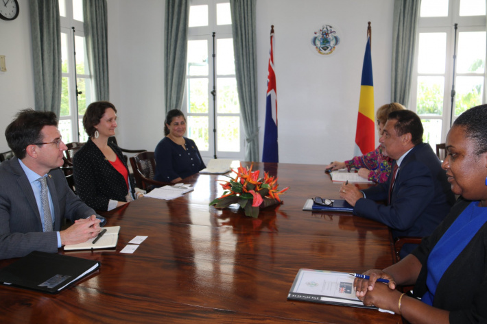 Australian HC pays farewell call on Minister Radegonde