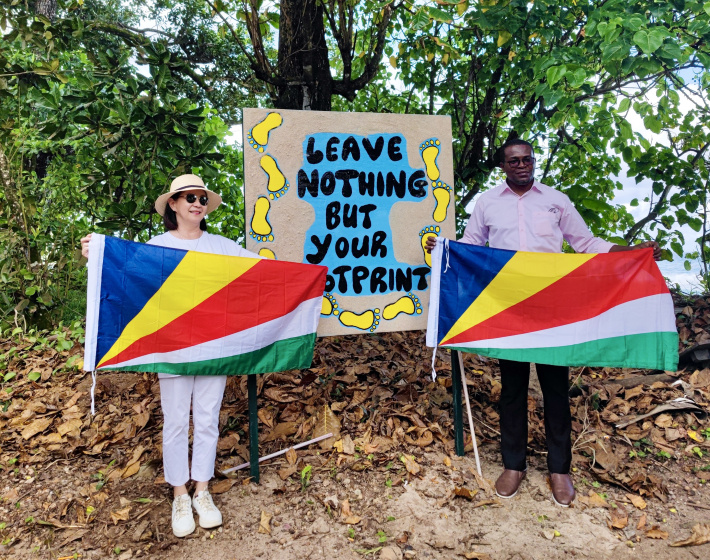 Chinese embassy supports beach protection events at Grand Anse Mahé