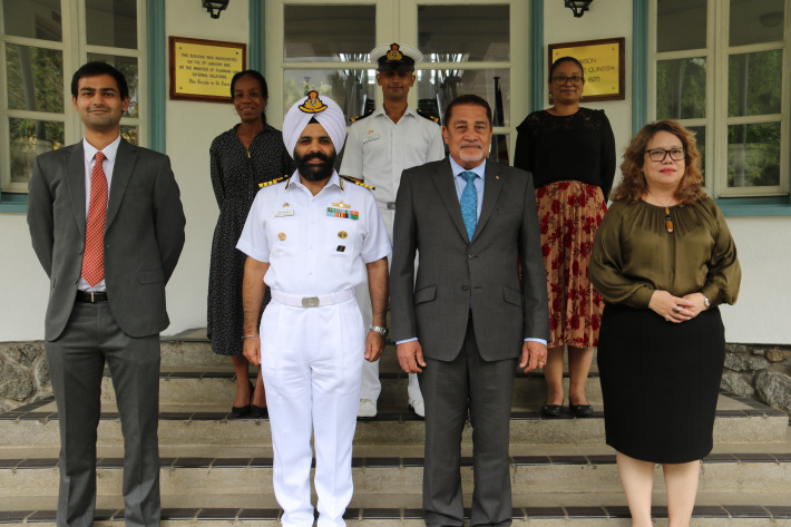 Captain Khurana pays courtesy call on Minister Radegonde