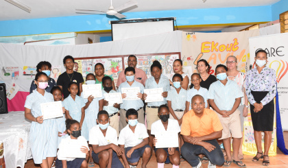 Pupils complete Rainbow project at Anse Etoile school