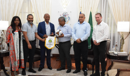 Football:  President of the Confédération Africaine de Football (Caf) Dr Patrice Motsepe visit