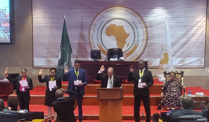 Seychelles’ members in the sixth ordinary session of the Pan-African parliament sworn in