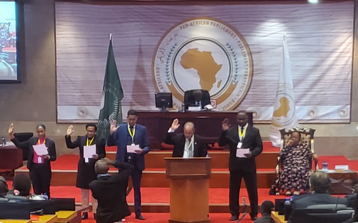 Seychelles’ members in the sixth ordinary session of the Pan-African parliament sworn in