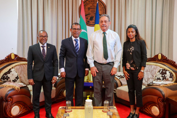 Speaker Mancienne meets Maldivian counterpart