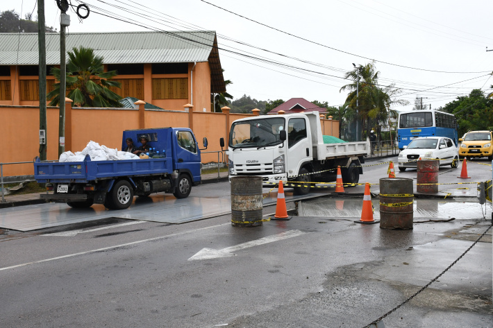 Work underway to repair damaged culvert at Anse Aux Pins   