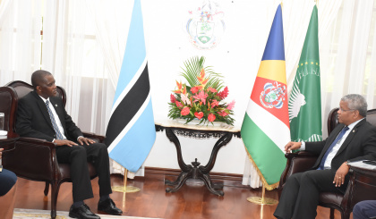 Outgoing HC of Botswana bids farewell to President Ramkalawan